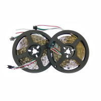 Комплект управляемой светодиодной ленты с блютуз звукоактивным контроллером SPI WS2811 SMD 5050 RGB (Многоцветная) 30 led/m - 10м