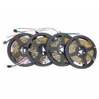 Комплект управляемой светодиодной ленты с блютуз звукоактивным контроллером SPI WS2811 SMD 5050 RGB (Многоцветная) 30 led/m - 20м