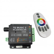 RGB контроллер звукоактивный (music RF) 12В, 18А, Line in 3,5mm