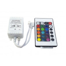 RGB контроллер с ИК пультом 24 кнопки 12В 6А