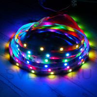 SPI Светодиодная лента WS2811 SMD 5050 RGB 30 led/m 12V IP33 (Открытая)