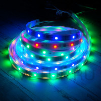 SPI Светодиодная лента WS2811 SMD 5050 RGB 30 led/m 12V IP67 (ПВХ-трубка)