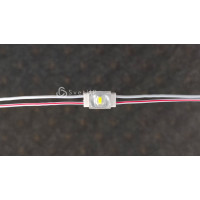 Светодиодный модуль с линзой D1 SMD2835, 12 V, 0.5W IP67, 16*8 мм. 