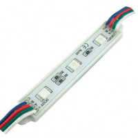 Светодиодный модуль SMD5050RGB x 3 12V IP65 76x14mm Светодиодный модуль SMD5050RGB x 3 12V IP65 76x14mm